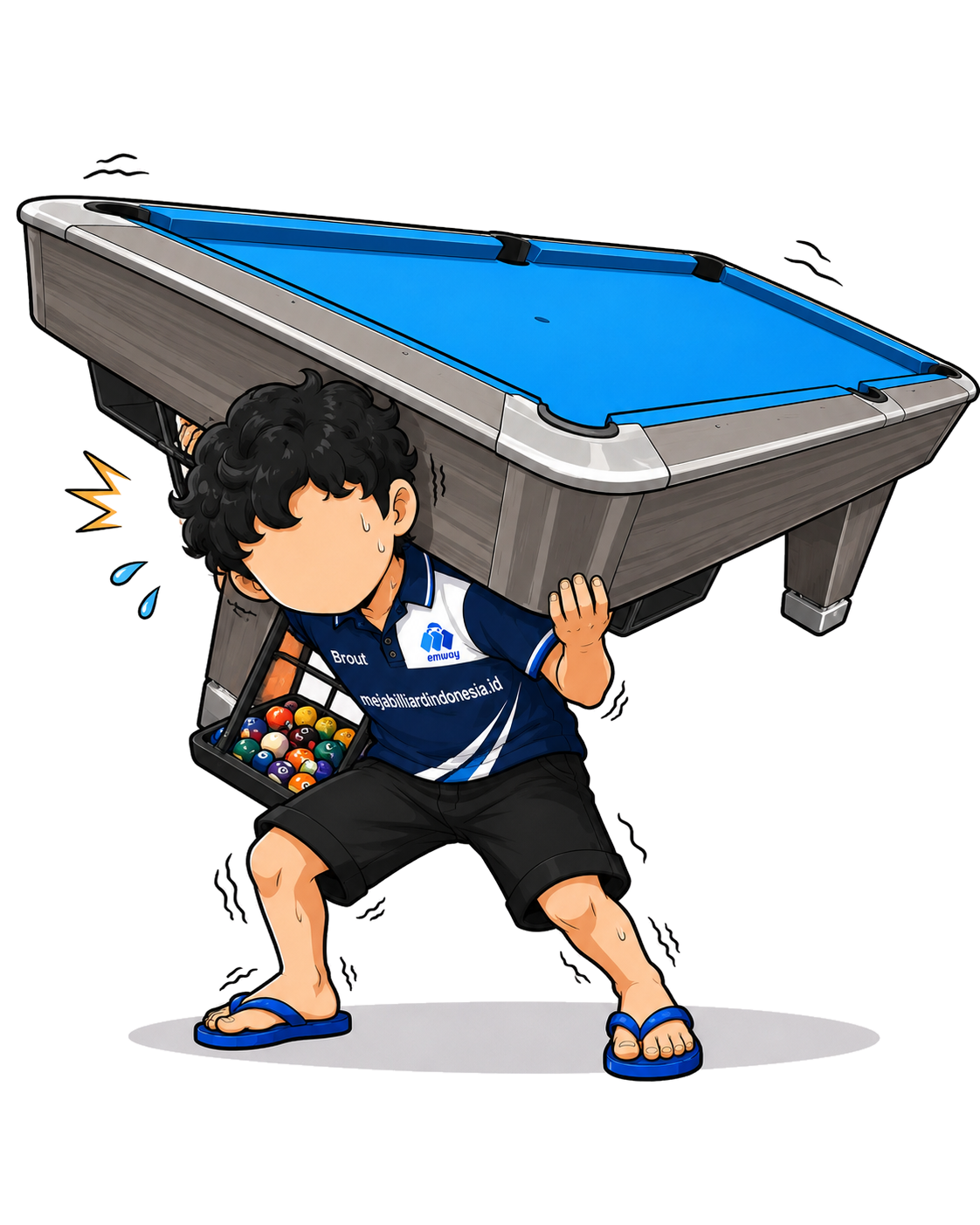 Brout membawa meja billiard